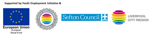 Supported by Youth Employment Initiative, European Union Social Fund, Youth Employment Gateway, Sefton Council and Liverpool City Region