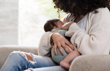 woman holding baby