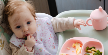 baby eating food