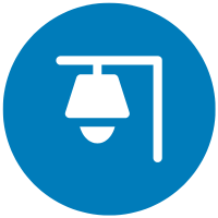 Report a broken streetlight button