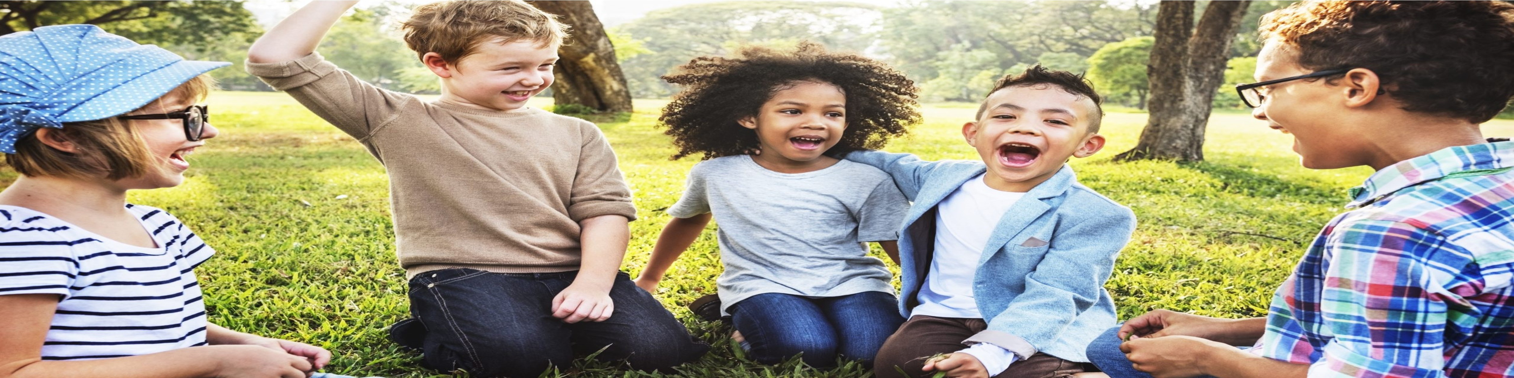 Young children in an outdoor location